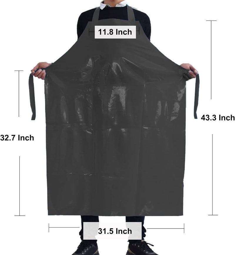 ELEBOX Waterproof Oil Proof Bib Apron Utility Apron Chemical Resistant Apron with Sleeve Work Apron Ultra Lightweight - Image 2